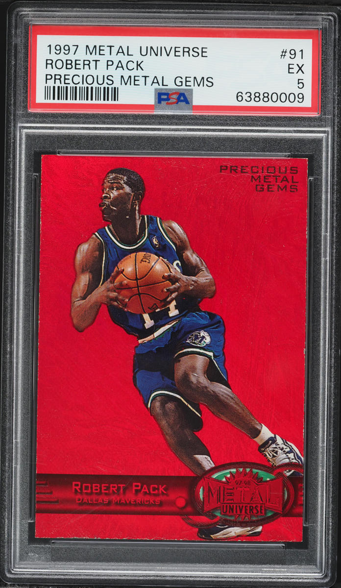 1997 Metal Universe Precious Metal Gems PMG Red Robert Pack /100 #91 PSA 5 EX