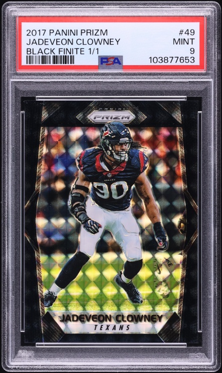 2017 Panini Prizm Black Finite Jadeveon Clowney 1/1 #49 PSA 9 MINT