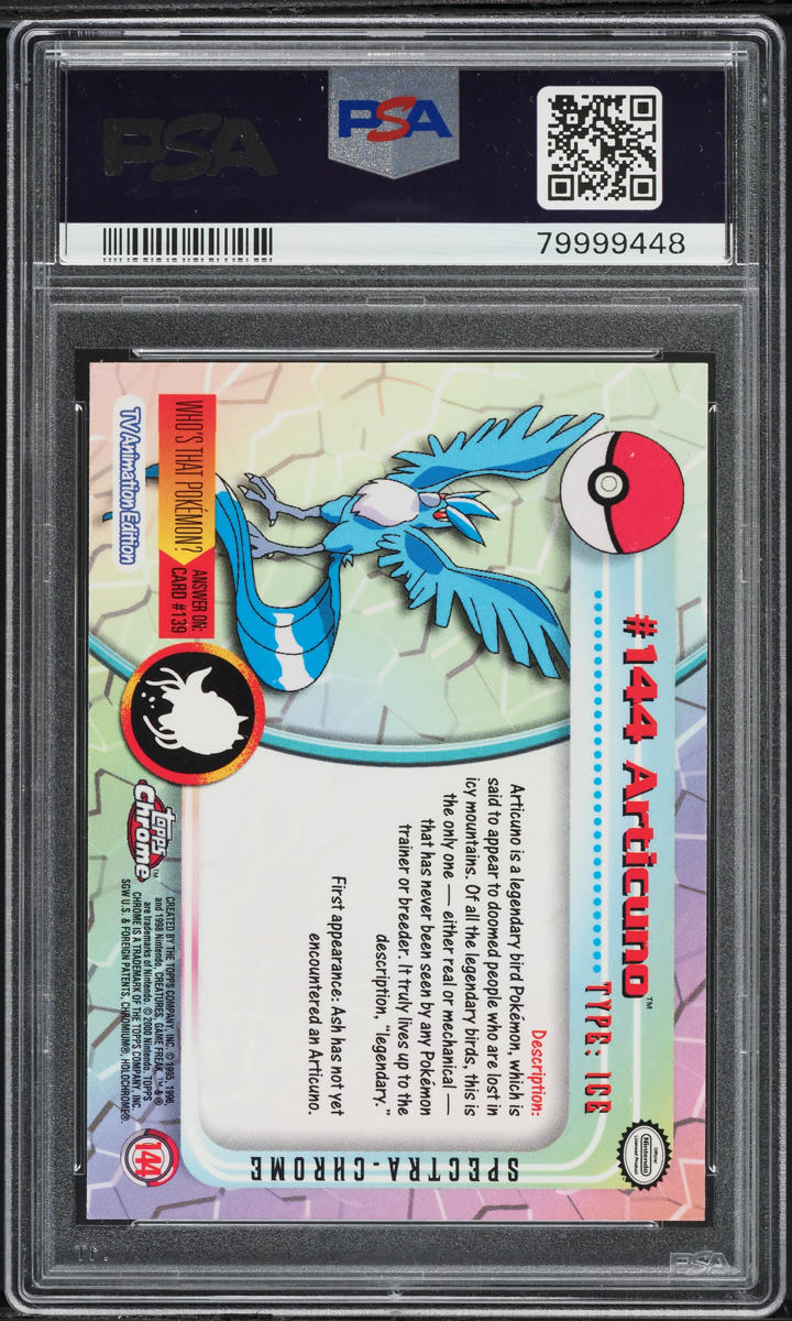 2000 Topps Chrome Pokemon Series 2 Spectra Articuno #144 PSA 10 GEM MINT