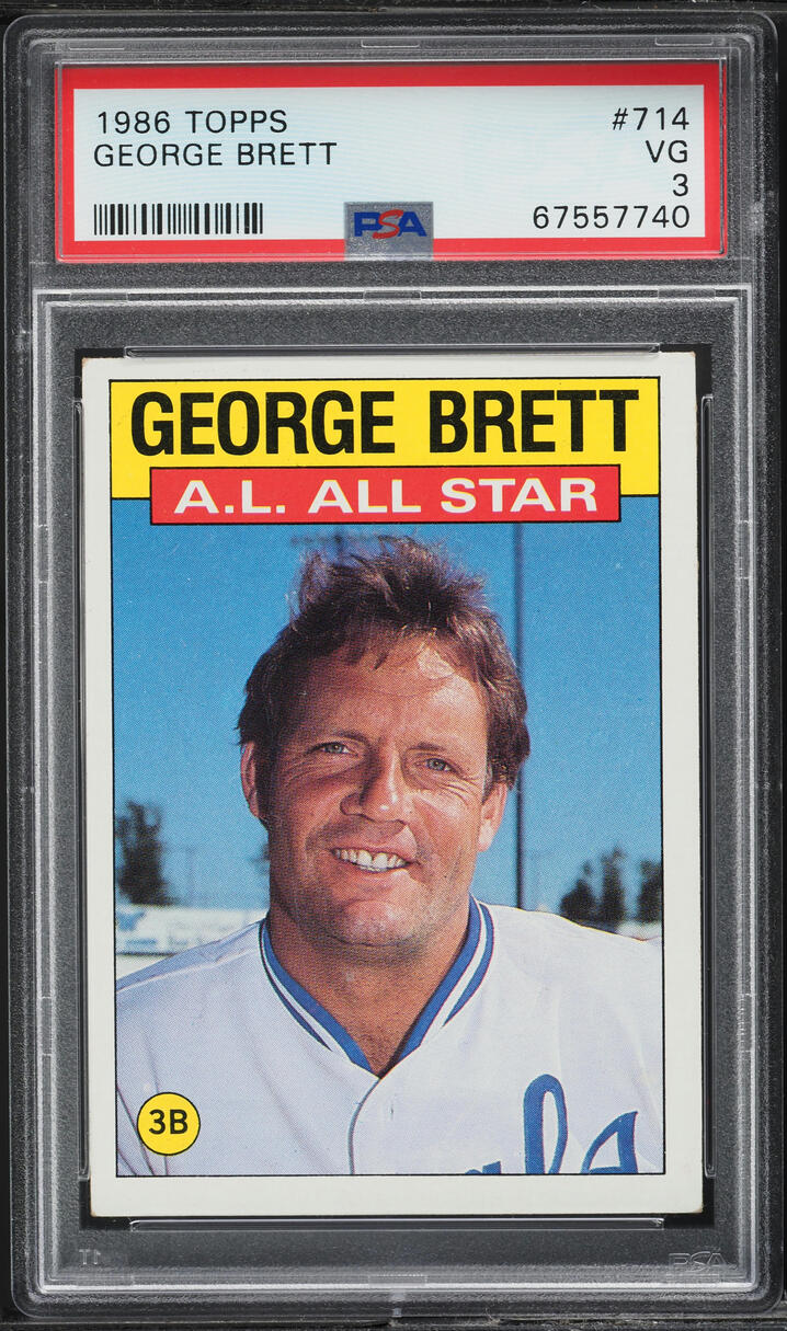 1986 Topps George Brett ALL-STAR #714 PSA 3 VG