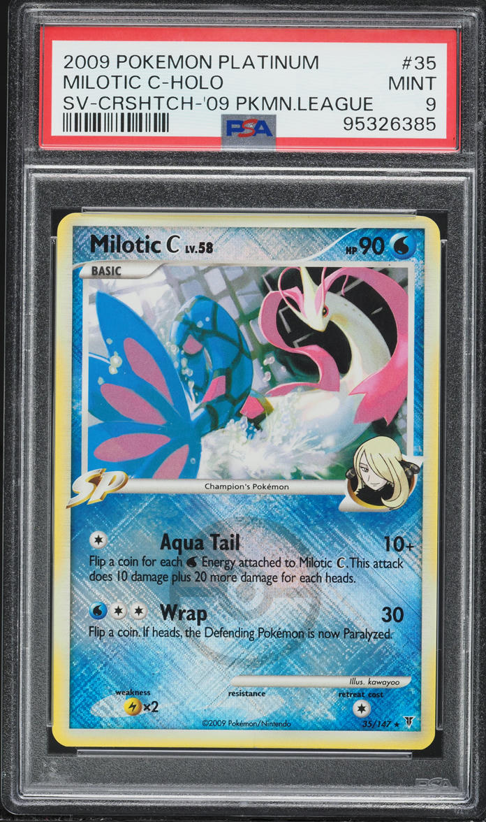 2009 Pokemon Platinum Supreme Victors League Holo Milotic C #35 PSA 9 MINT