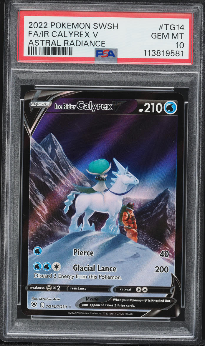 2022 Pokemon Sword & Shield Astral Radiance Ice Rider Calyrex V #TG14 PSA 10 GEM MINT