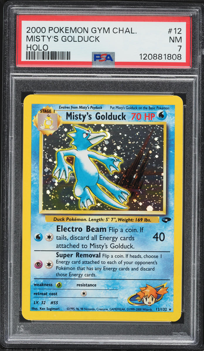 2000 Pokemon Gym Challenge Holo Misty's Golduck #12 PSA 7 NRMT