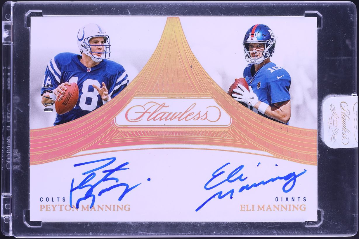 2025 Panini Flawless Dual Peyton Manning Eli Manning AUTO 1/25 #FDA-MAN