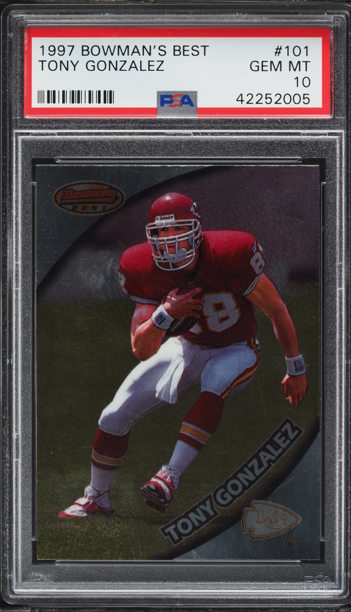 1997 Bowman's Best Tony Gonzalez ROOKIE #101 PSA 10 GEM MINT