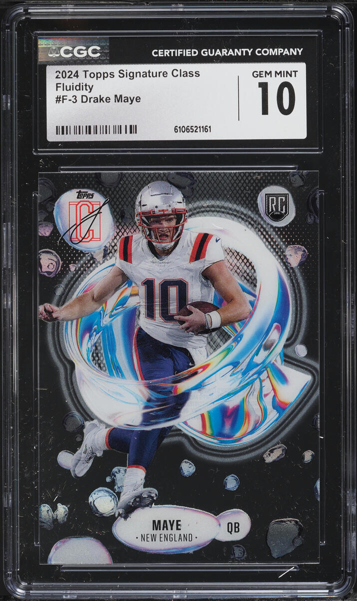 2024 Topps Signature Class Fluidity Drake Maye ROOKIE #F-3 CGC 10 GEM MINT