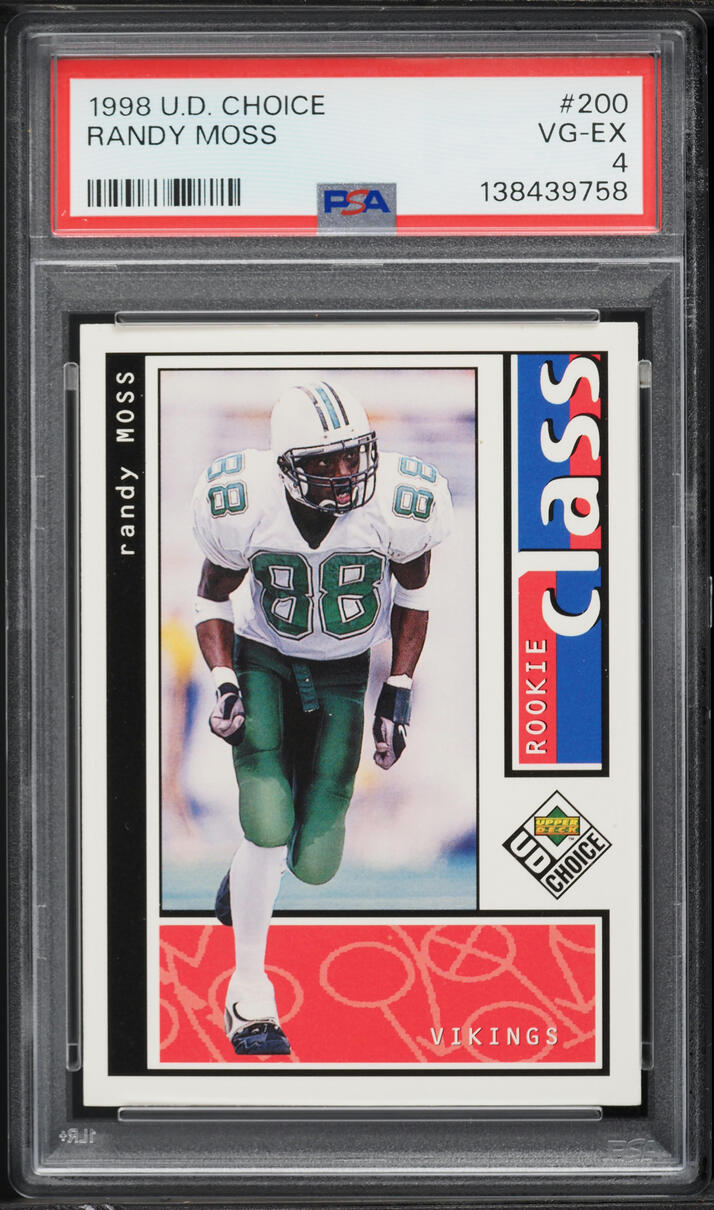 1998 Upper Deck Choice Randy Moss ROOKIE #200 PSA 4 VGEX