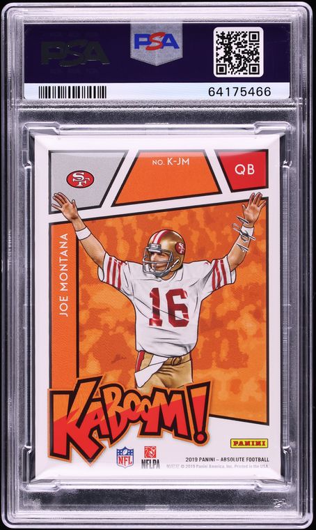 2019 Absolute Kaboom! Green Joe Montana 1/1 #K-JM PSA 10 GEM MINT