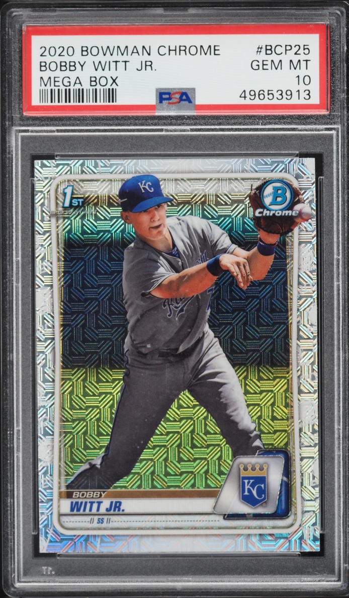 2020 Bowman Chrome Mega Box Bobby Witt Jr. PROSPECT #BCP-25 PSA 10 GEM MINT