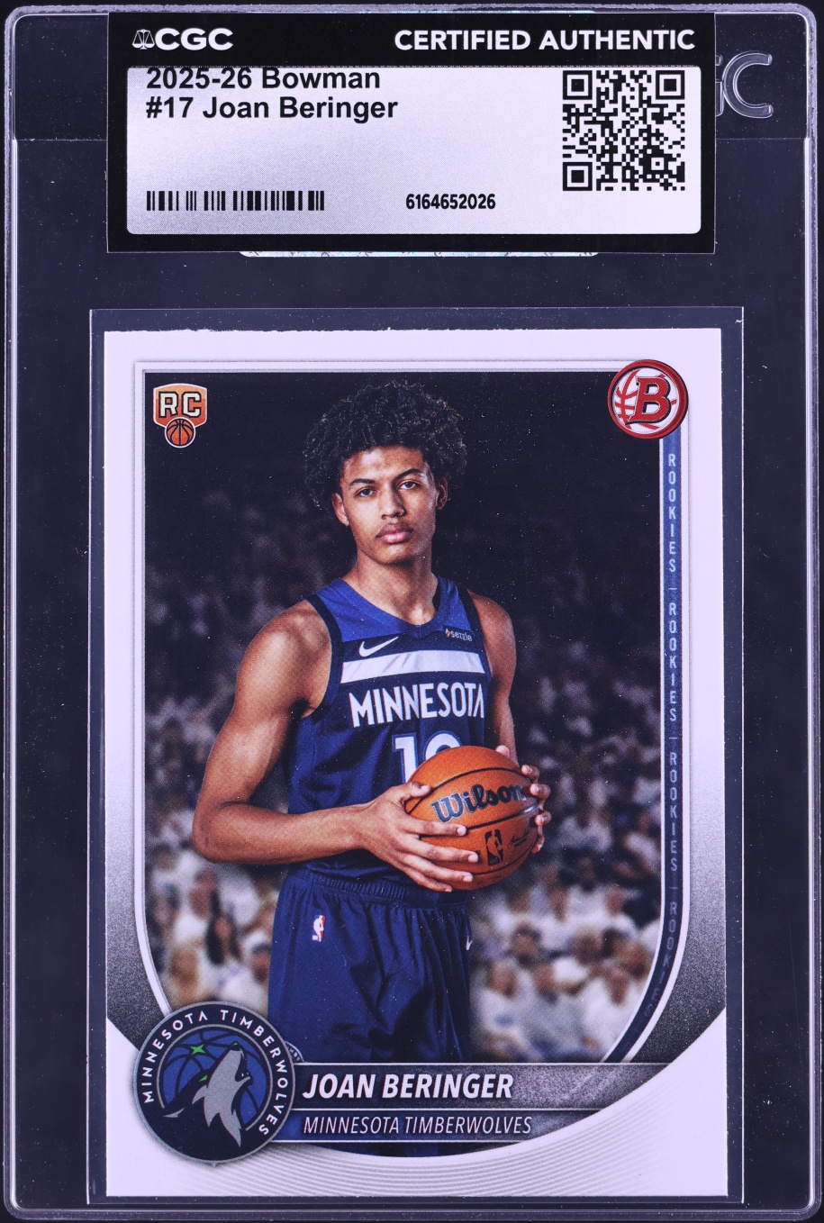 2025 Bowman Basketball Joan Beringer ROOKIE #17 CGC AUTH