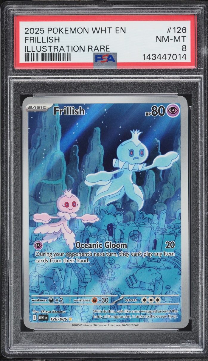 2025 Pokemon Scarlet & Violet White Flare IR Frillish #126 PSA 8 NM-MT