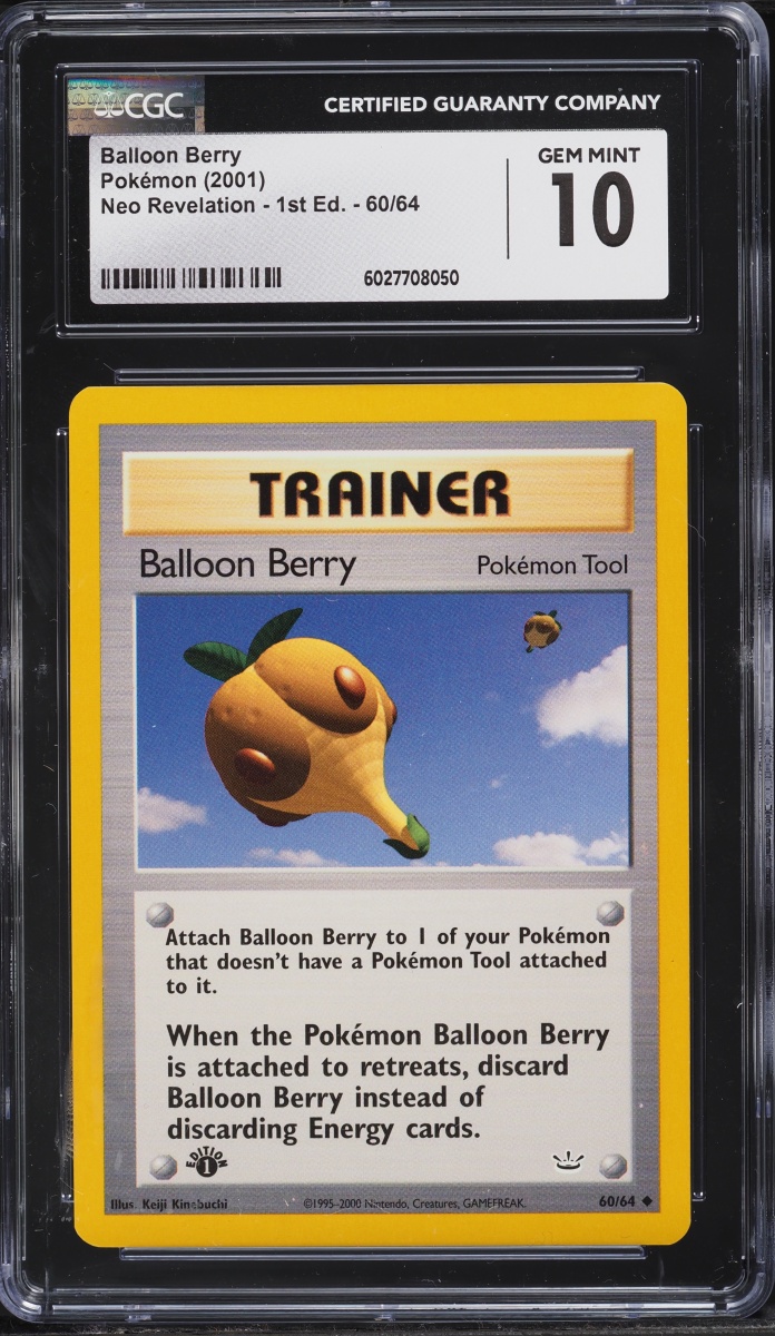 2001 Pokemon Neo Revelation 1st Edition Balloon Berry #60 CGC 10 GEM MINT