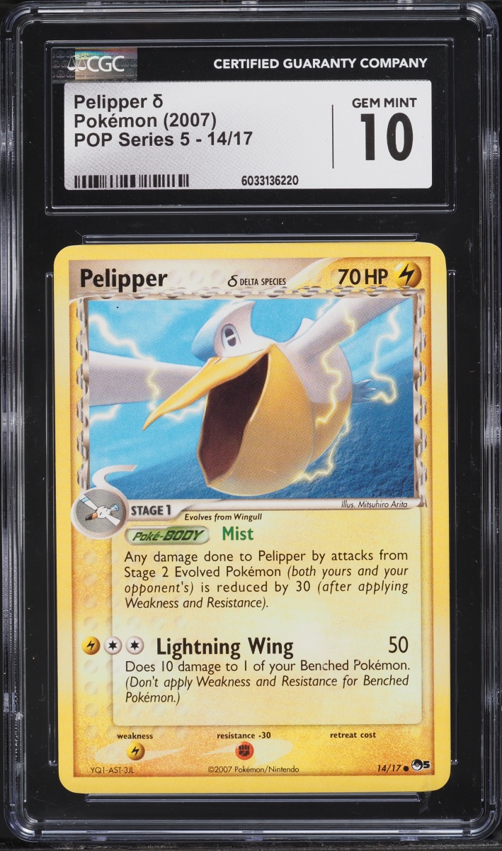 2007 Pokemon Pop Series 5 Pelipper #14 CGC 10 GEM MINT