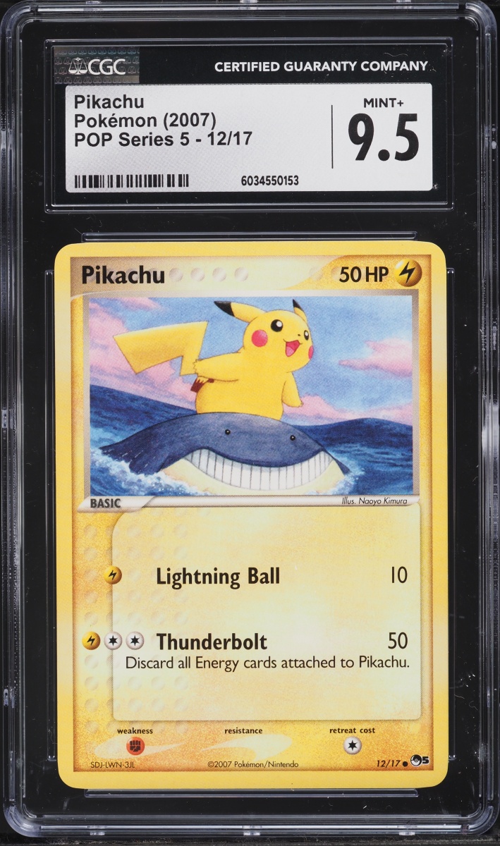 2007 Pokemon POP Series 5 Pikachu #12 CGC 9.5 MINT+
