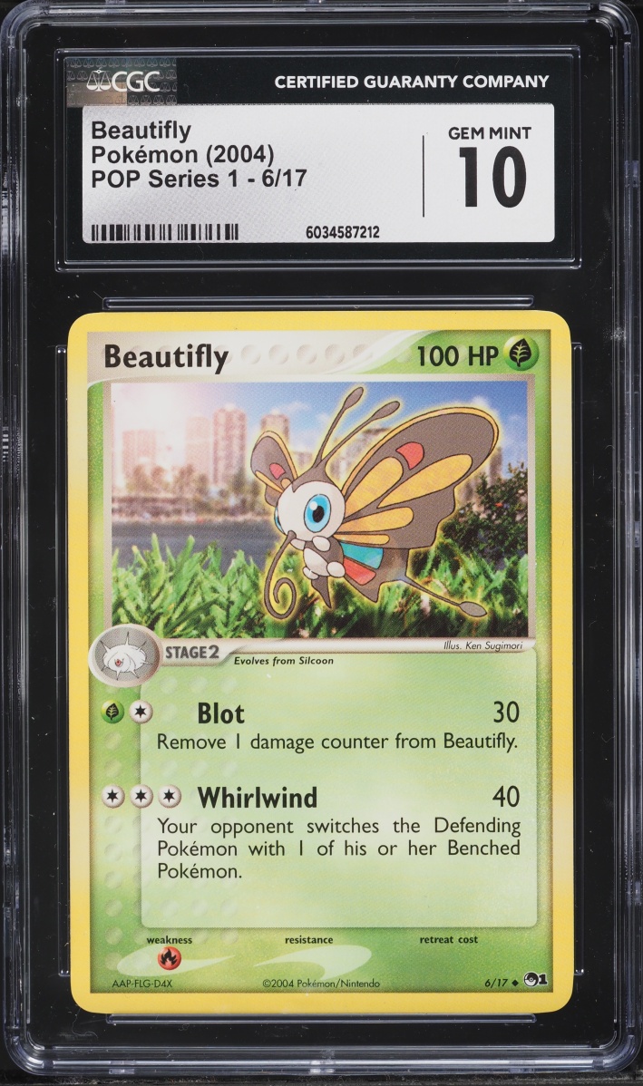 2004 Pokemon Pop Series 1 Beautifly #6 CGC 10 GEM MINT