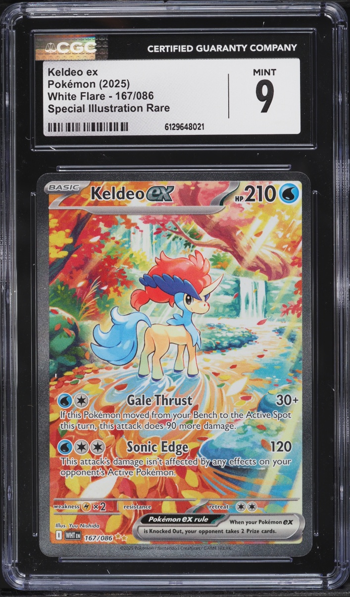 2025 Pokemon Scarlet & Violet White Flare SIR Keldeo ex #167 CGC 9 MINT