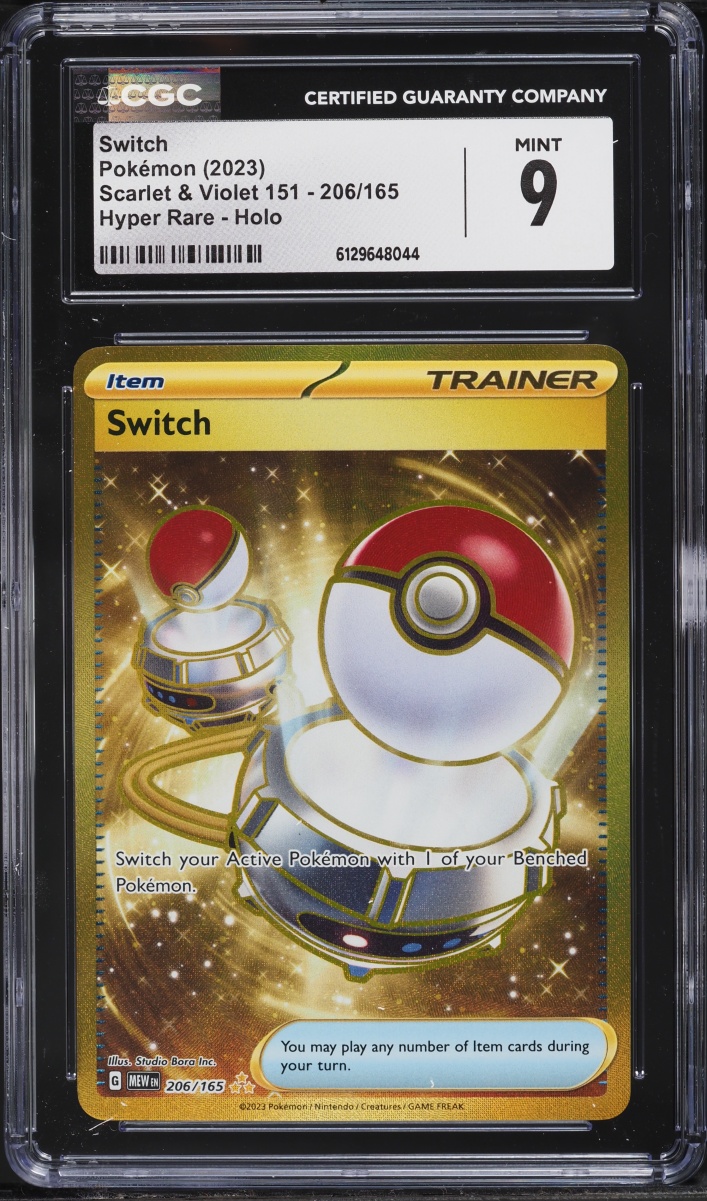 2023 Pokemon Scarlet & Violet 151 Gold Rare Switch #206 CGC 9 MINT