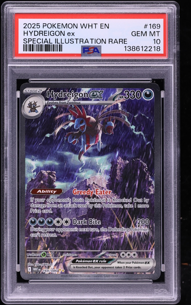 2025 Pokemon Scarlet & Violet White Flare SIR Hydreigon ex #169 PSA 10 GEM MINT
