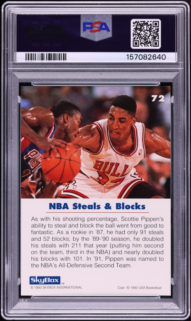 1992 Skybox USA Basketball Scottie Pippen #72 PSA 9 MINT