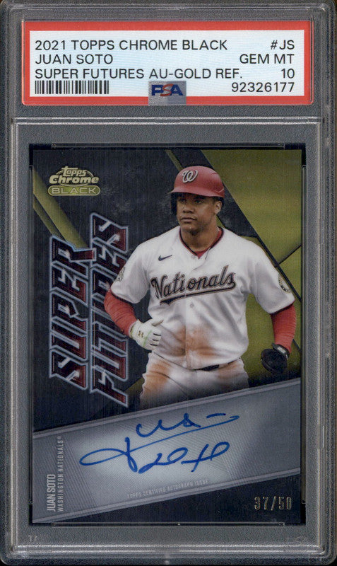 2021 Topps Chrome Ben Baller Red Refractor Juan Soto AUTO