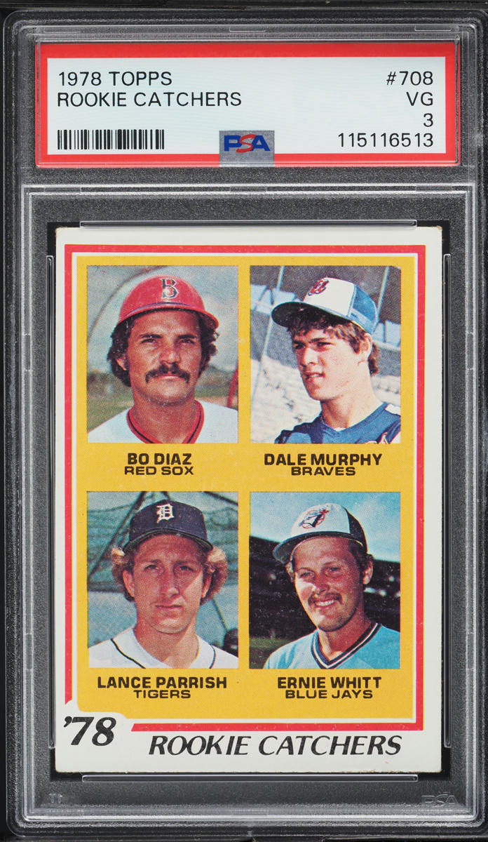 1978 Topps Dale Murphy & Lance Parrish ROOKIE #708 PSA 3 VG