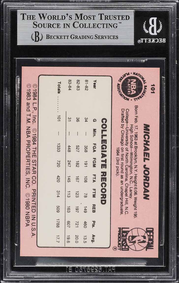1984-85 Star Basketball Michael Jordan ROOKIE #101 BGS 8.5 NM-MT+