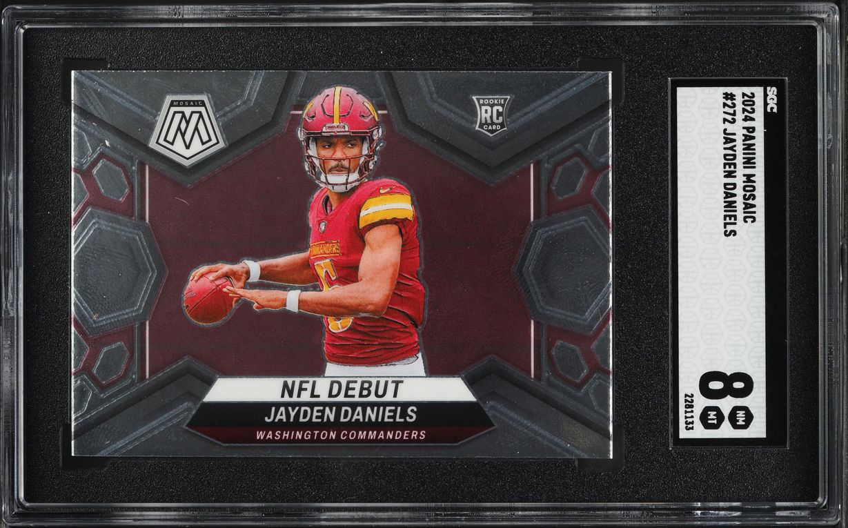 2024 Panini Mosaic NFL Debut Jayden Daniels ROOKIE #272 SGC 8 NM-MT