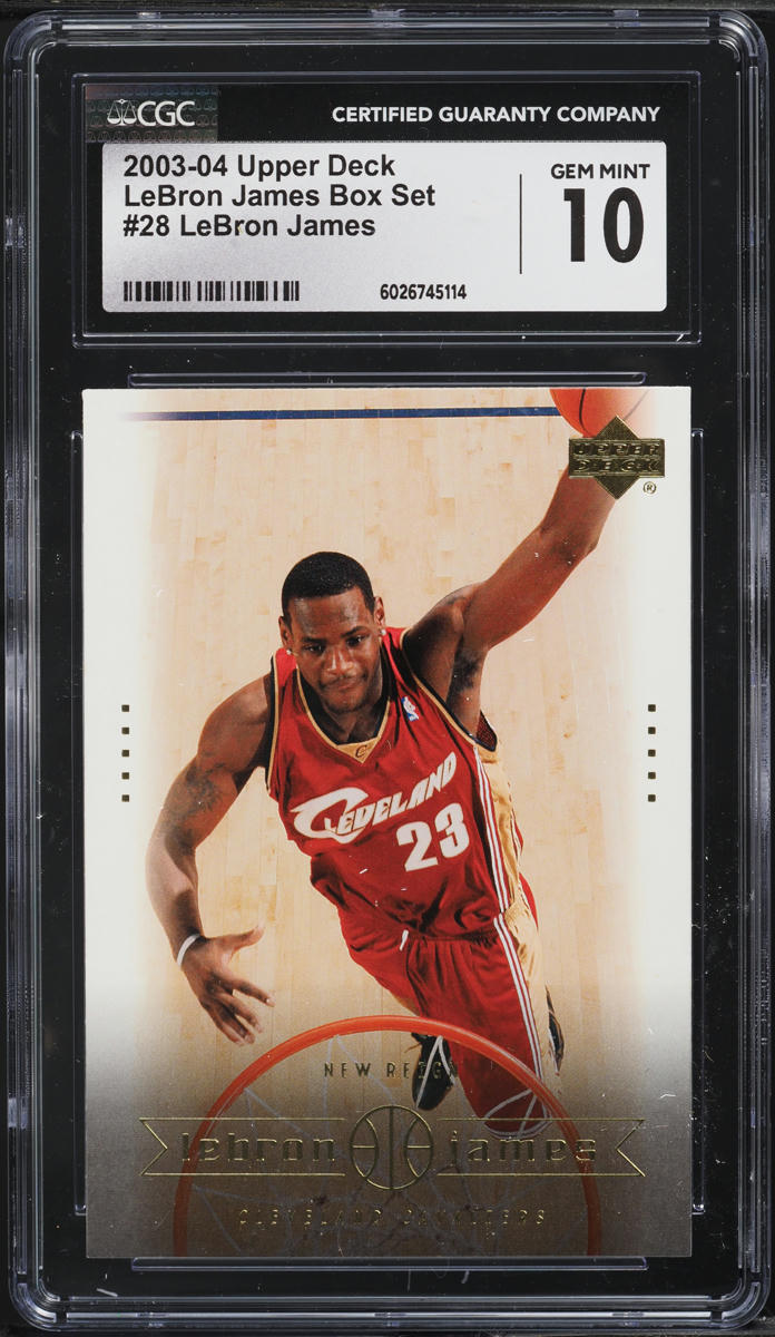 2003 Upper Deck Box Set LeBron James ROOKIE #28 CGC 10 GEM MINT