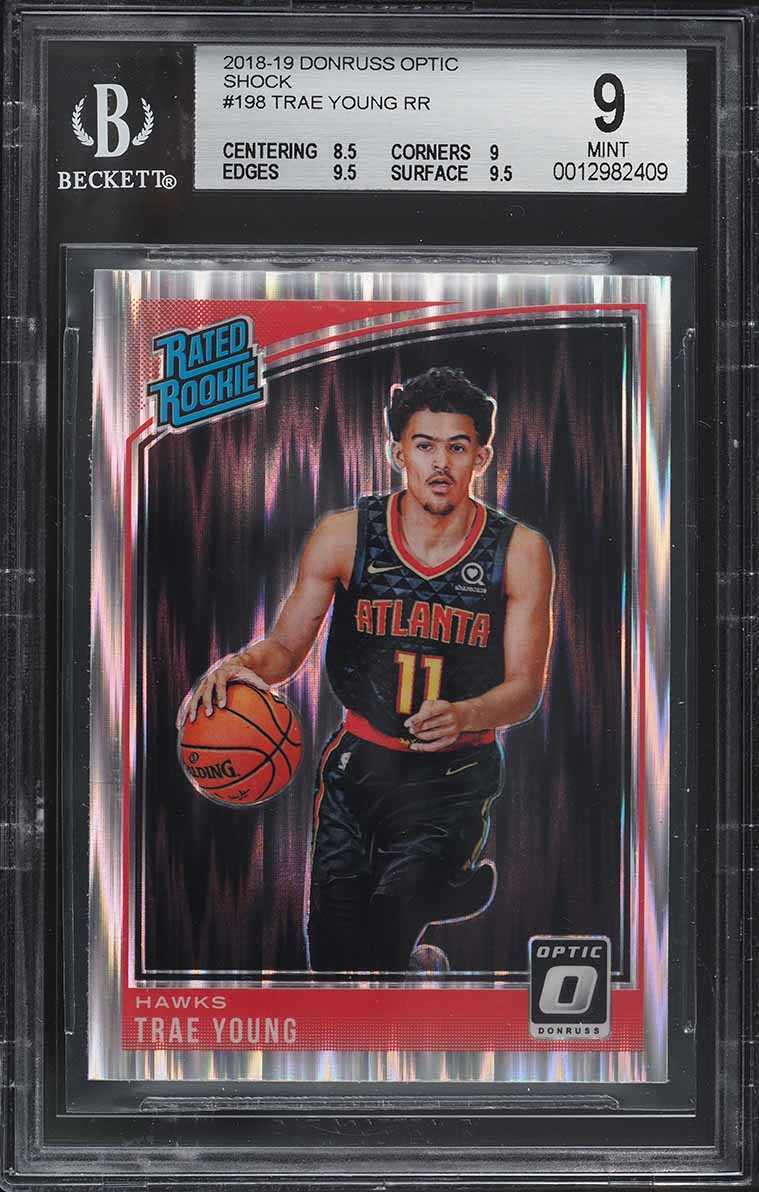 2018 Donruss Optic Shock Trae Young ROOKIE #198 BGS 9 MINT