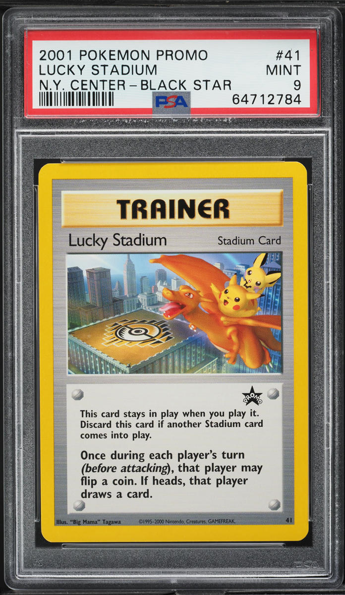 2001 Pokemon Black Star Promo N.Y. Center Lucky Stadium #41 PSA 9 MINT