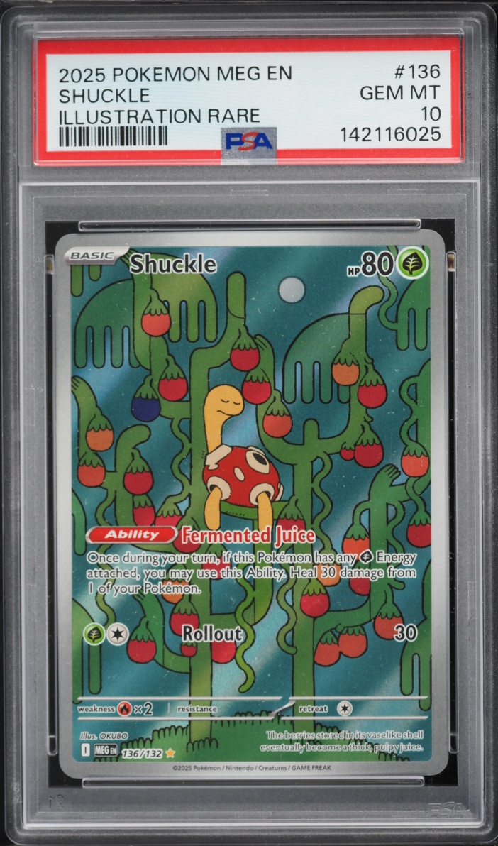 2025 Pokemon Mega Evolution IR Shuckle #136 PSA 10 GEM MINT