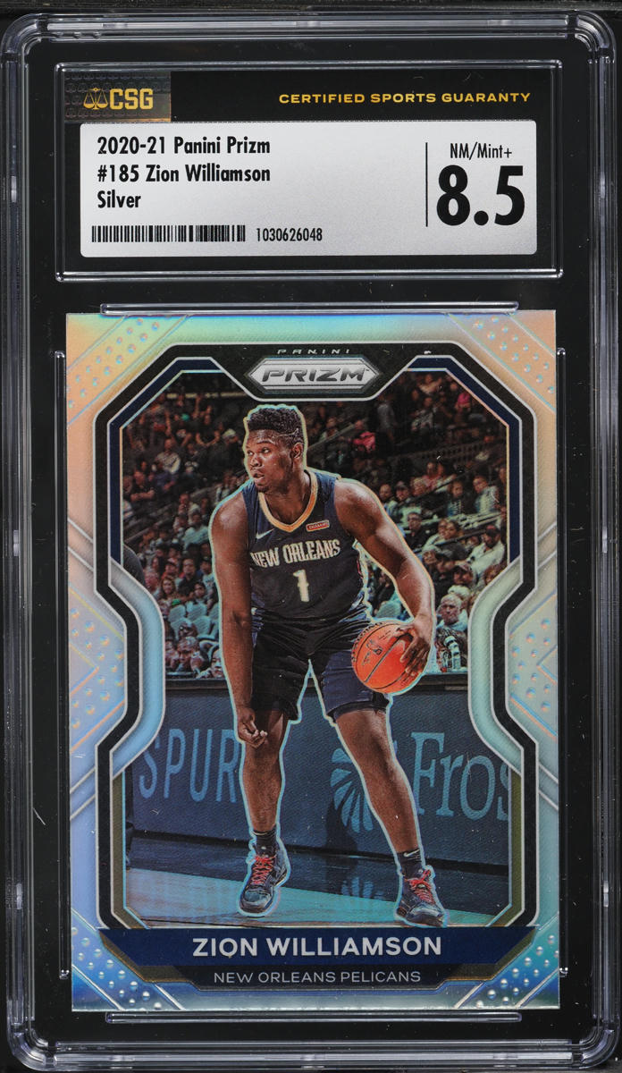 2020 Panini Prizm Silver Zion Williamson #185 CSG 8.5 NM-MT+