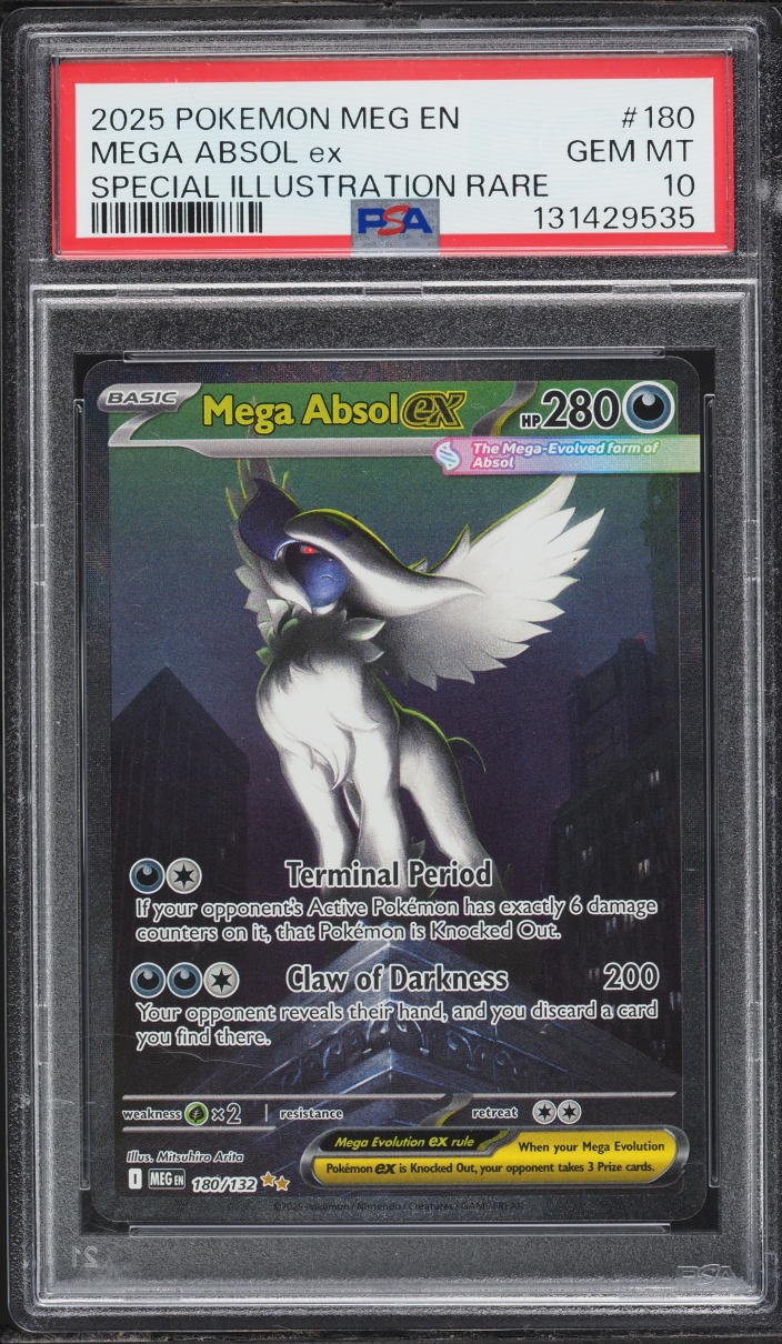 2025 Pokemon Mega Evolution SIR Mega Absol ex #180 PSA 10 GEM MINT