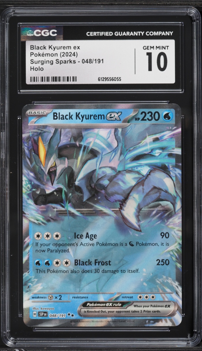 2024 Pokemon Scarlet & Violet Surging Sparks Holo Black Kyurem ex #48 CGC 10 GEM MINT
