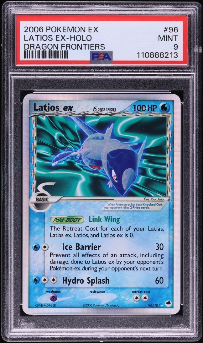 2006 Pokemon EX Dragon Frontiers Holo Latios ex #96 PSA 9 MINT