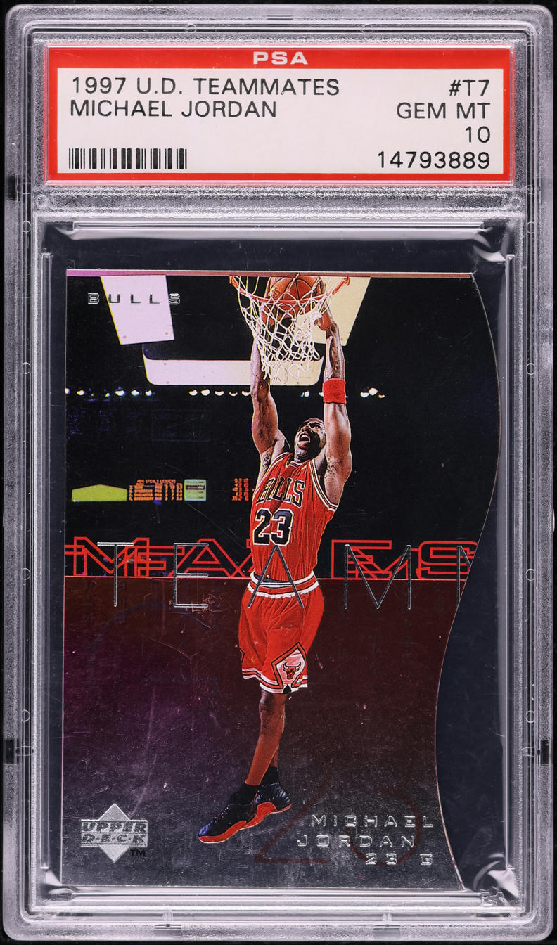 1997 Upper Deck Teammates Die-Cut Michael Jordan #T7 PSA 10 GEM MINT