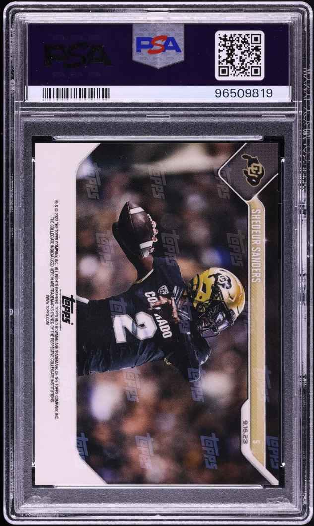 2023 Bowman University Now Shedeur Sanders ROOKIE #5 PSA 10 GEM MINT
