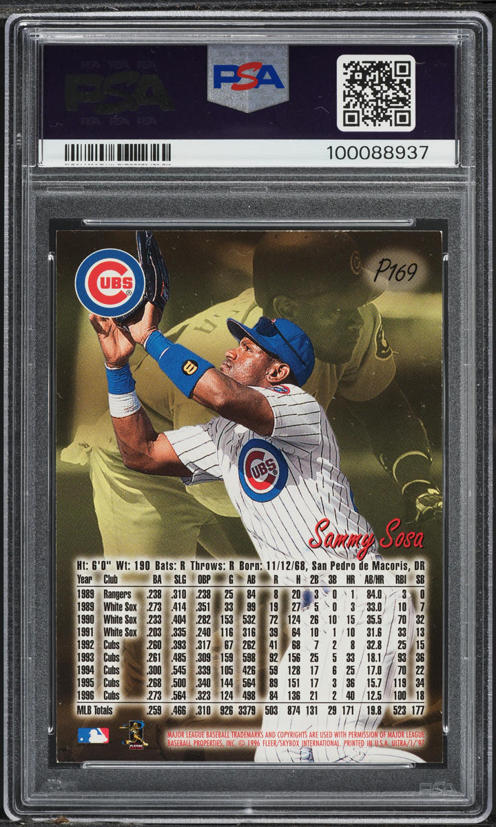 1997 Ultra Platinum Medallion Sammy Sosa #P169 PSA 6 EXMT