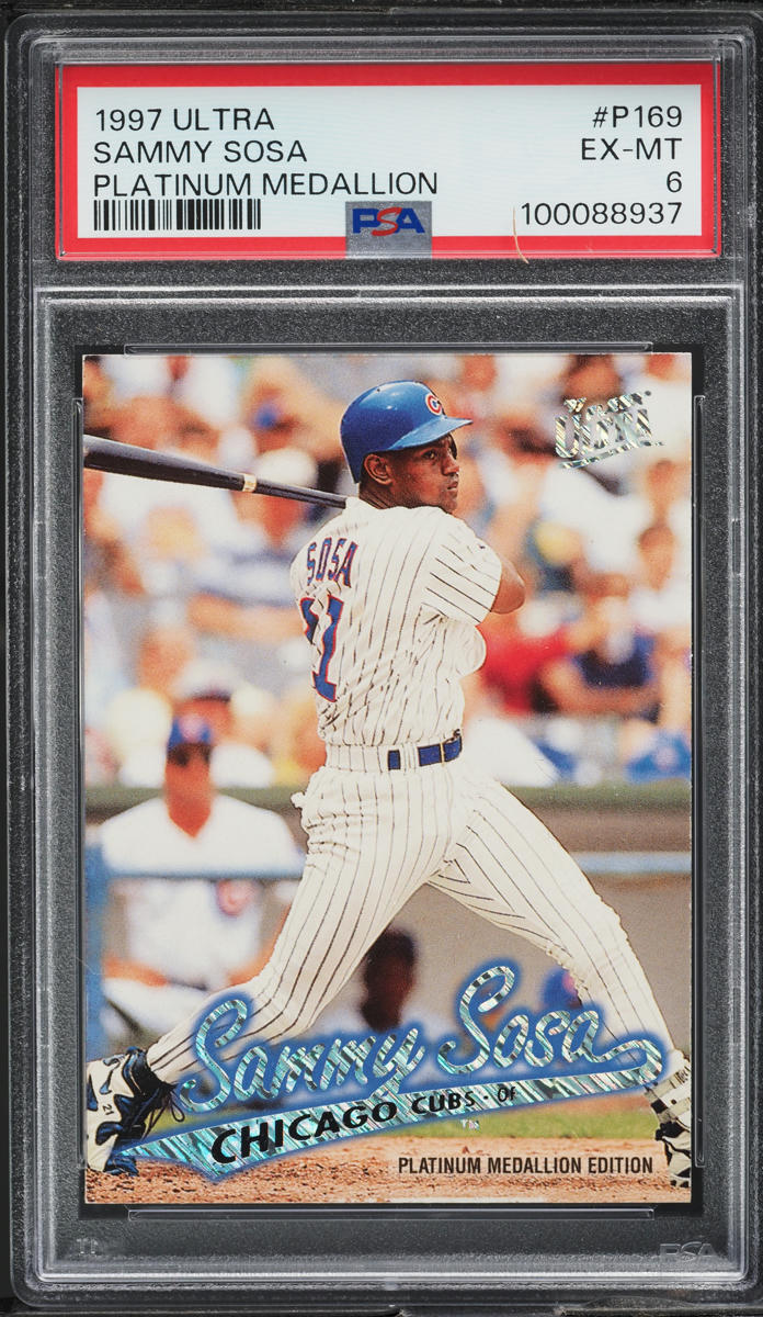 1997 Ultra Platinum Medallion Sammy Sosa #P169 PSA 6 EXMT