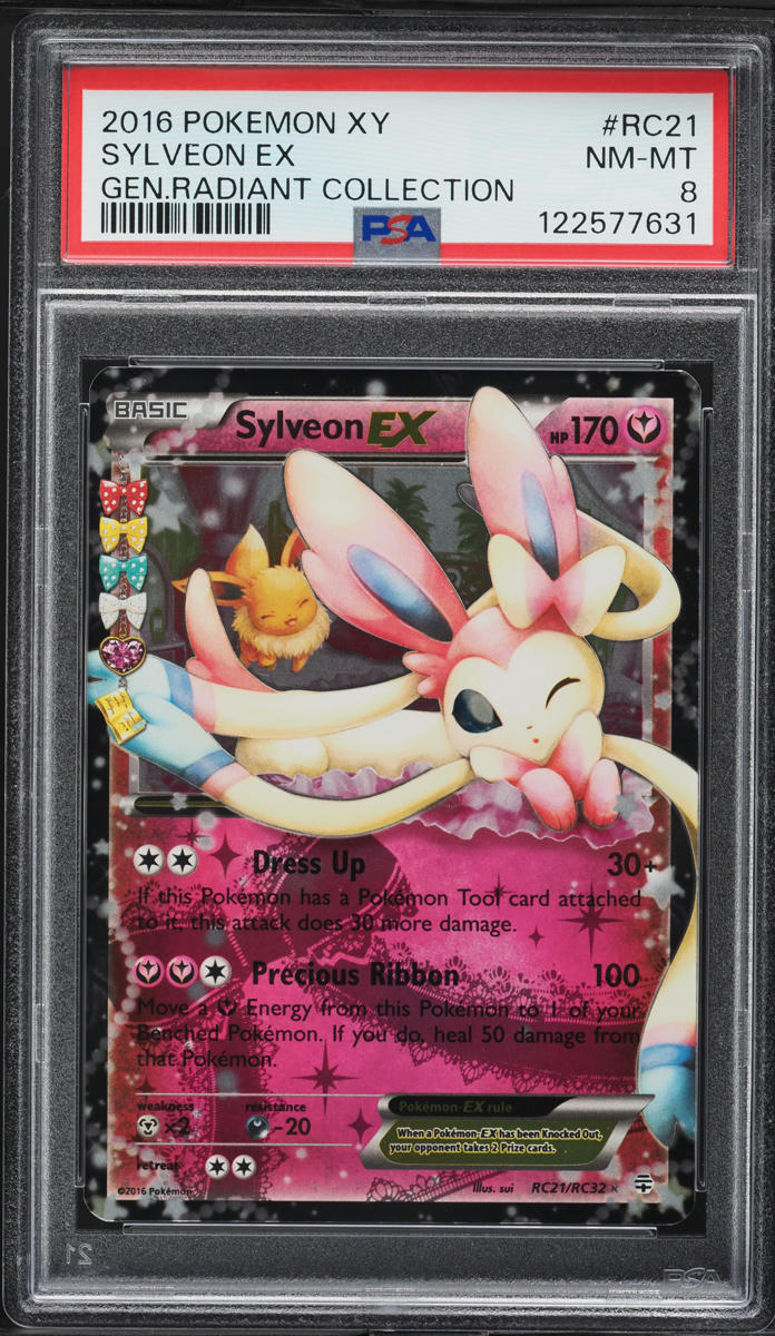 2016 Pokemon XY Generations Radiant Collection Sylveon EX #RC21 PSA 8 NM-MT