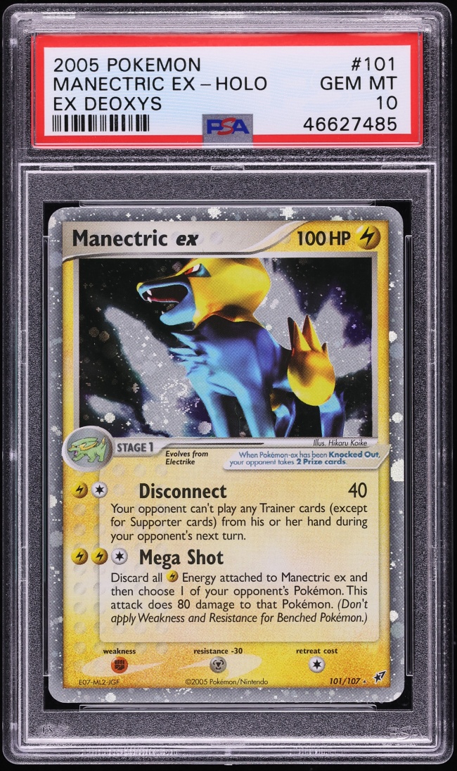 2005 Pokemon EX Deoxys Holo Manectric ex #101 PSA 10 GEM MINT