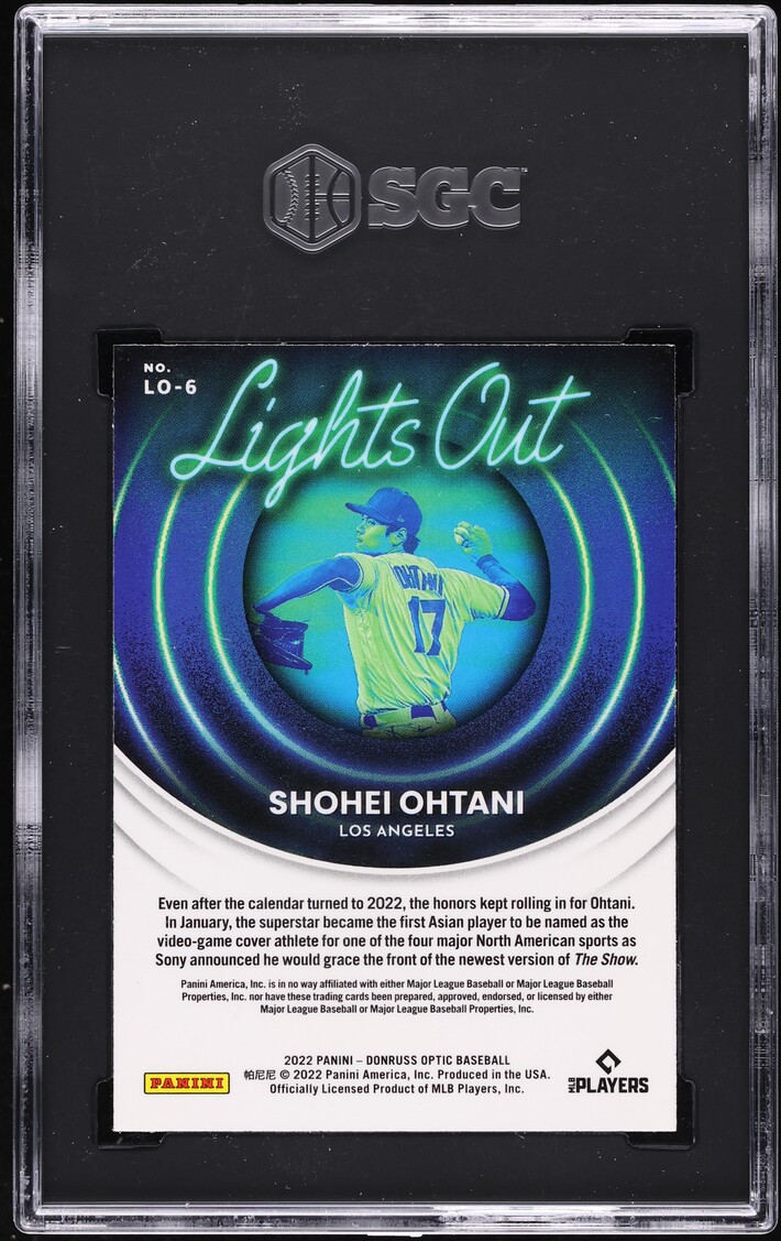 2022 Donruss Optic Lights Out Shohei Ohtani #LO-6 SGC 9.5 MINT+