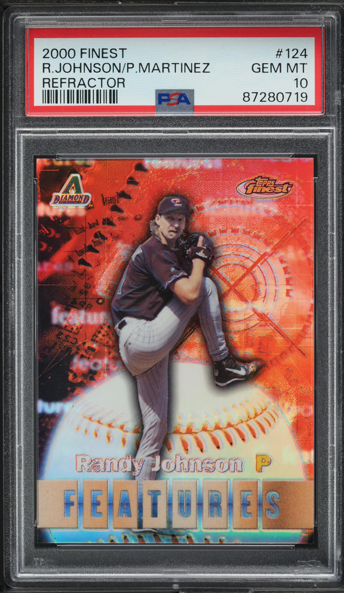 2000 Finest Refractor Randy Johnson & Pedro Martinez #124 PSA 10 GEM MINT