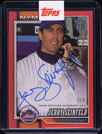 2026 Topps Series 1 Red Foil Autograph Jerry Seinfeld AUTO 1/5 #TA-JS