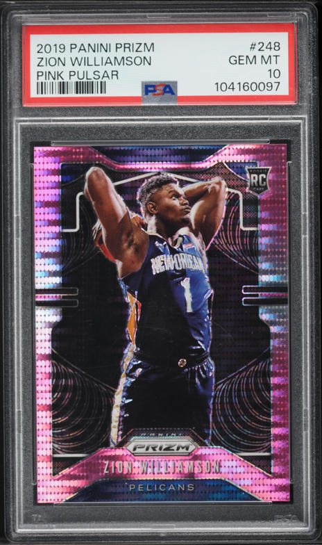 2019 Panini Prizm Draft Picks Zion Williamson ROOKIE RC #64 PSA 10
