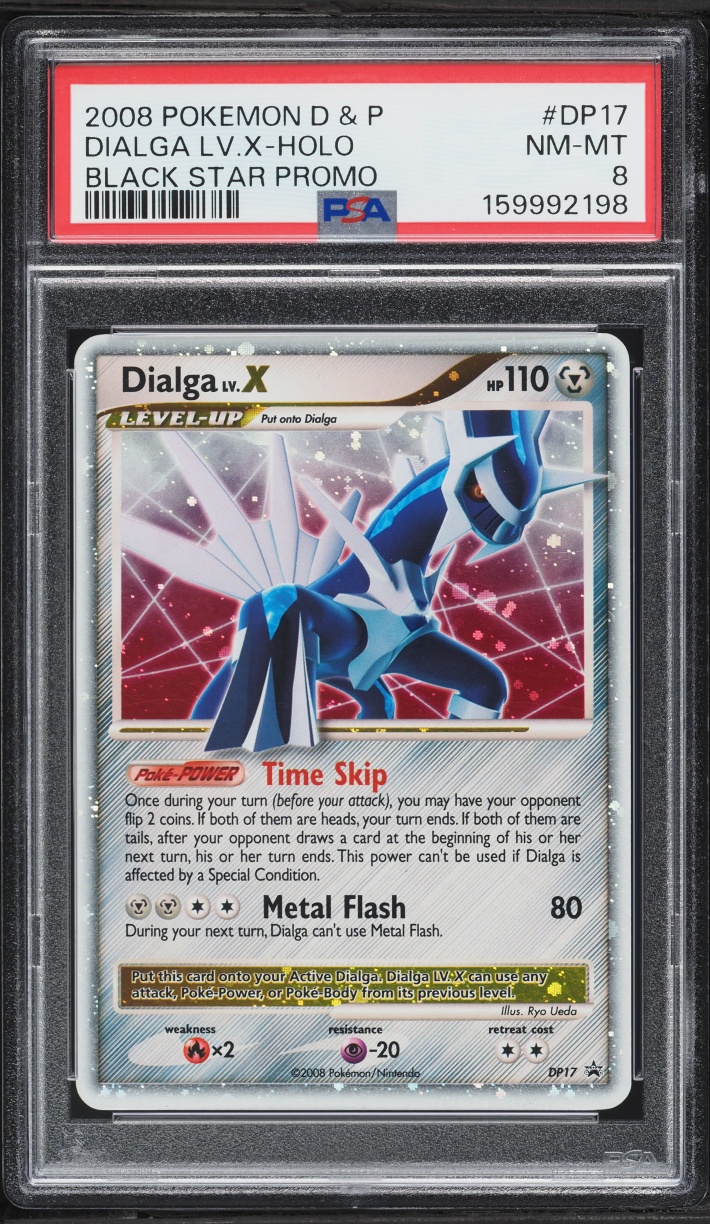 2008 Pokemon Diamond & Pearl Black Star Promo Holo Dialga LV.X #DP17 PSA 8 NM-MT