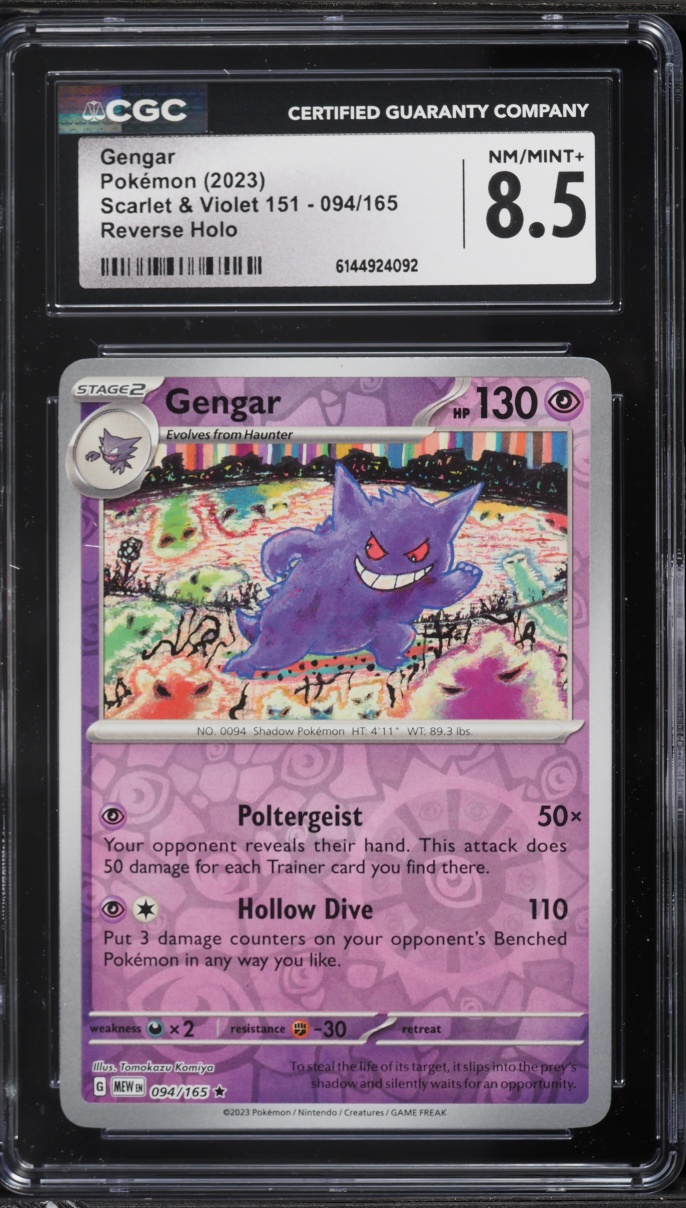 2023 Pokemon Scarlet & Violet 151 Reverse Holo Gengar #94 CGC 8.5 NM-MT+