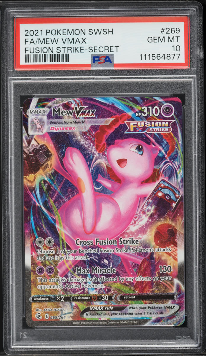 2021 Pokemon Sword & Shield Fustion Strike Alt Art Mew VMAX #269 PSA 10 GEM MINT