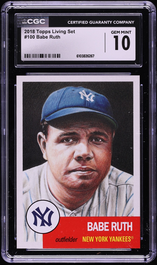 2018 Topps Living Set Babe Ruth #100 CGC 10 GEM MINT