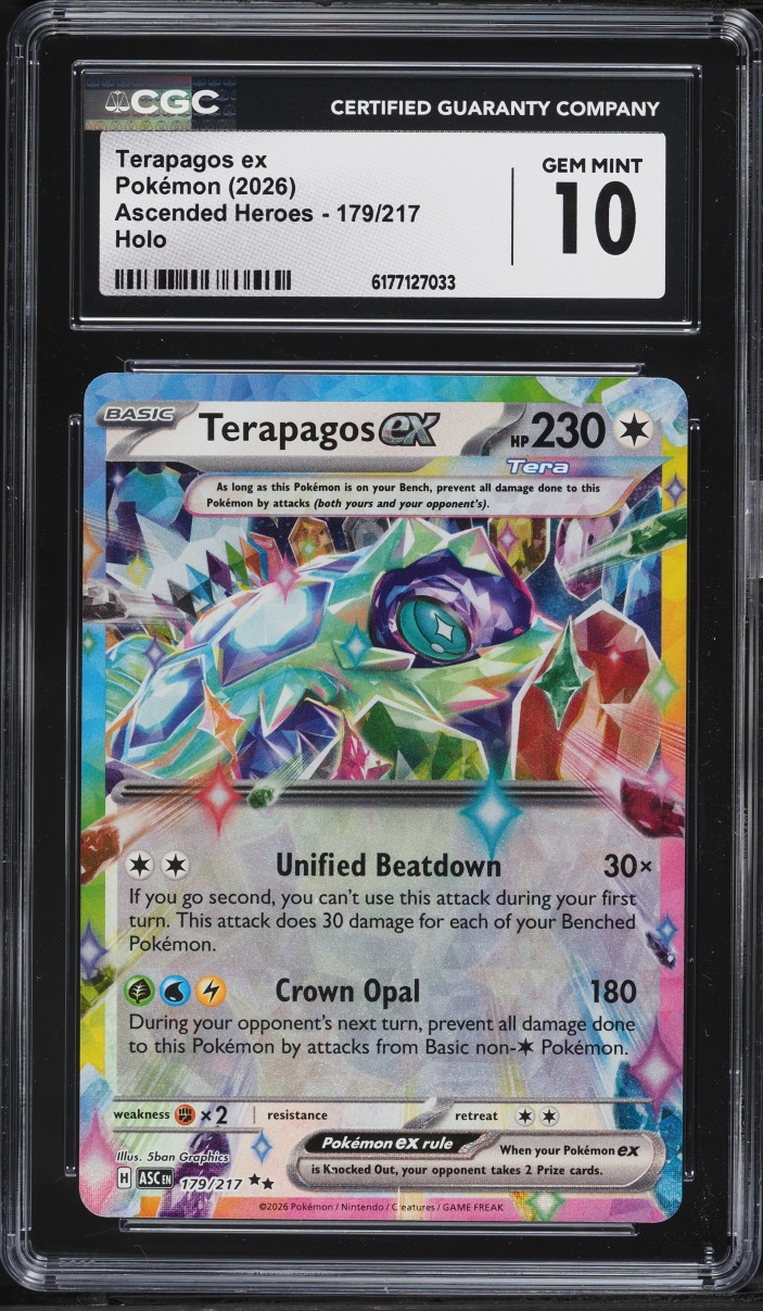 2026 Pokemon Mega Evolution Ascended Heroes Holo Terapagos EX #179 CGC 10 GEM MINT